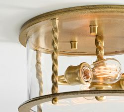 Valley Metal Indoor/Outdoor Lantern Flush Mount (17")