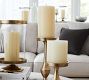 Chester Brushed Brass Hurricane Candle Holder
