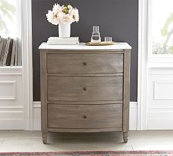 Alexandra Marble 3-Drawer Dresser (33.5")