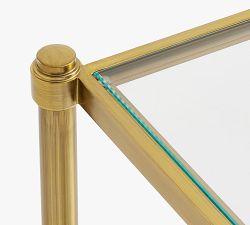 Everson Rectangular Glass Side Table (18.5")