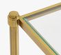 Everson Rectangular Glass Side Table (18.5")