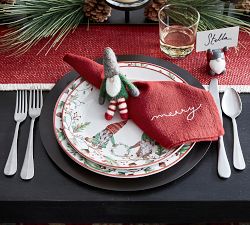 Gnome Handcrafted Wool Felt Napkin Rings - Set of 4