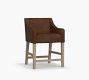 Classic Leather Slope Bar &amp; Counter Stools