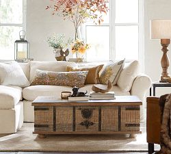 Kaplan Rectangular Reclaimed Wood Lift-Top Coffee Table (52")