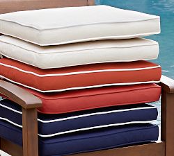 Universal Outdoor Piped Dining Chair Cushion