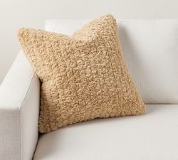 Diamond Ridge Faux Fur Pillow Cover