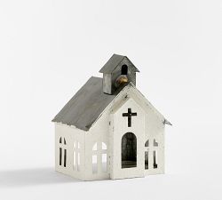 Handcrafted Metal Village Houses