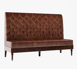 Hayworth High Back Leather Banquette