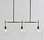 Textured Glass Linear Chandelier (43")