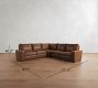 Big Sur Square Arm Leather Reversible Power Reclining Sectional (121")