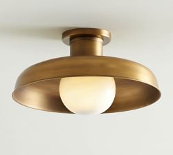 Carneros Milk Glass Indoor/Outdoor Flush Mount (18'')