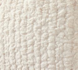 Diamond Ridge Faux Fur Pillow Cover