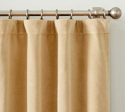 Custom Velvet Twill Blackout Curtain - Gold