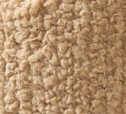 Diamond Ridge Faux Fur Pillow Cover