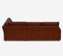 Pearce Square Arm Leather 3-Piece Wedge Sectional (120")