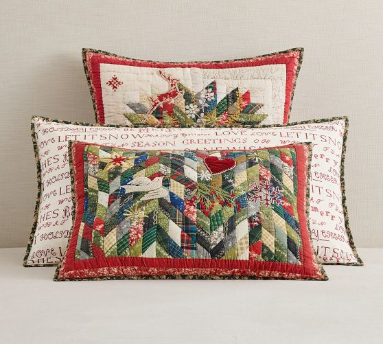 Winter Wreath Quilted Sham by Pottery Barn