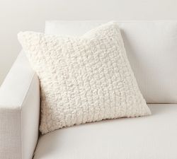 Diamond Ridge Faux Fur Pillow Cover