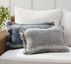Ixora Eco-Friendly Textured Outdoor Lumbar Pillow