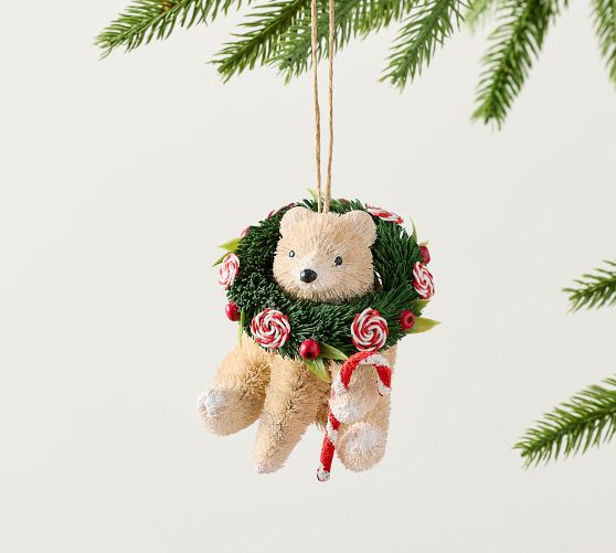 Bottlebrush Polar Bear Ornament