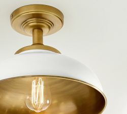 Kitt Metal Round Indoor/Outdoor Flush Mount (12")