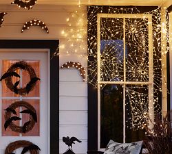 Lit Crystal Spider Web
