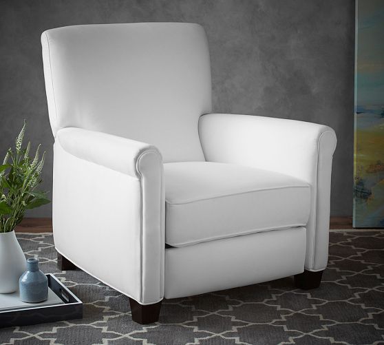 Irving Roll Arm Recliner by Pottery Barn