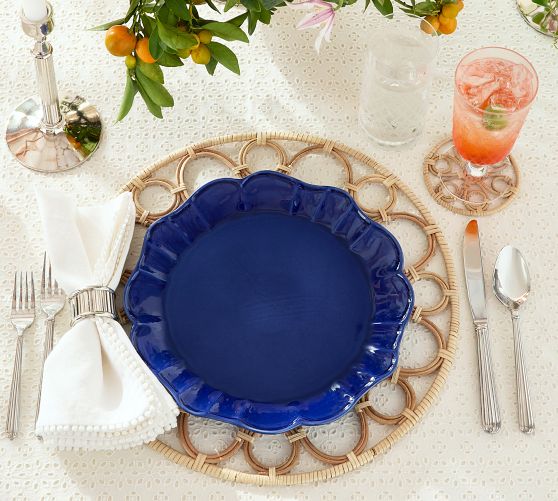 Monique Lhuillier Juliana Scalloped Dinner Plates - Set of 4