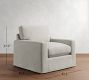 PB Comfort Modern Square Arm Slipcovered Chair