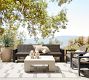 Pomona Concrete Chunky Leg Square Outdoor Coffee Table (40")
