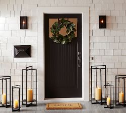 Brooks Cross Bar Steel &amp; Glass Outdoor Lantern