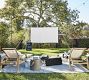 Indio Eucalyptus &amp; Mesh Stackable Outdoor Single Chaise Lounge, Set of 2