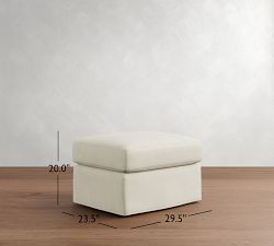 PB Comfort Modern Slipcovered Ottoman (30")