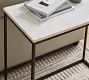 Delaney Rectangular Marble End Table (14")