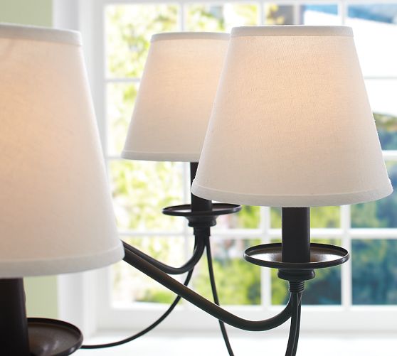 Linen Tapered Clip-On Chandelier Shades, Set of 3 (6") by Pottery Barn