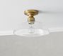Farmhouse Glass Flush Mount (13")