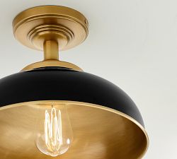 Kitt Metal Round Indoor/Outdoor Flush Mount (12")