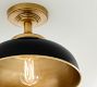 Kitt Metal Round Indoor/Outdoor Flush Mount (12")