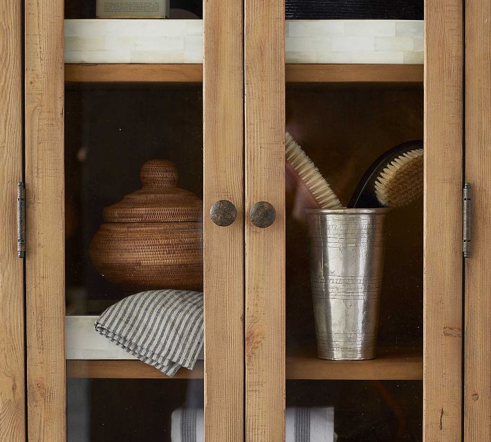 Rustic Reclaimed Wood Storage Cabinet | Pottery Barn