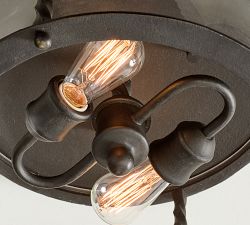 Valley Metal Indoor/Outdoor Lantern Flush Mount (17")