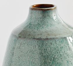 Blue Ombre Reactive Glazed Vase