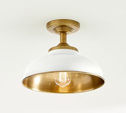 Kitt Metal Round Indoor/Outdoor Flush Mount (12")