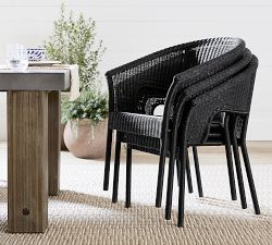 Palmetto Wicker Stackable Outdoor Dining Armchair