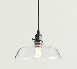 Farmhouse Glass Cord Pendant (13")