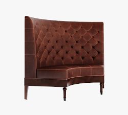 Hayworth High Back Leather Banquette
