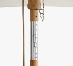 6' Round Outdoor Patio Umbrella &ndash; Teak Tilt Frame​