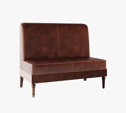 Hayworth Non-Tufted Leather Banquette