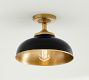Kitt Metal Round Indoor/Outdoor Flush Mount (12")
