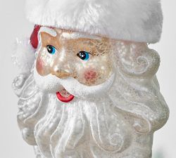 Lit Mercury Santa Ornament