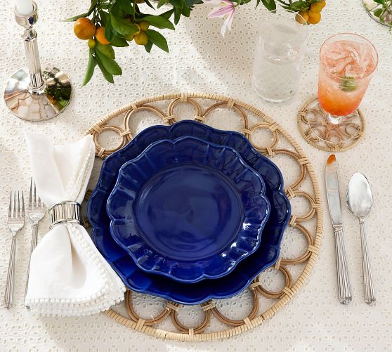 Monique Lhuillier Juliana Scalloped Salad Plates - Set of 4