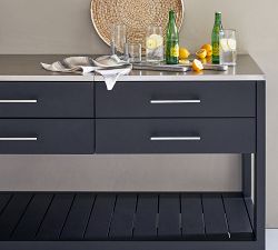 Malibu Metal Outdoor Kitchen Island (58")